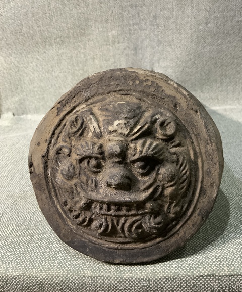 古玩陶瓷獸面瓦當拍賣，當前價格0元