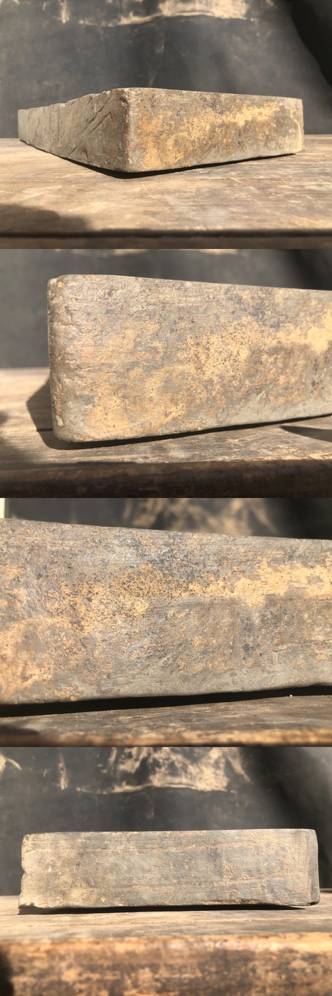 古玩陶瓷漢磚整磚原紋(幸運草、錢幣、席紋)拍賣,當前價格550元