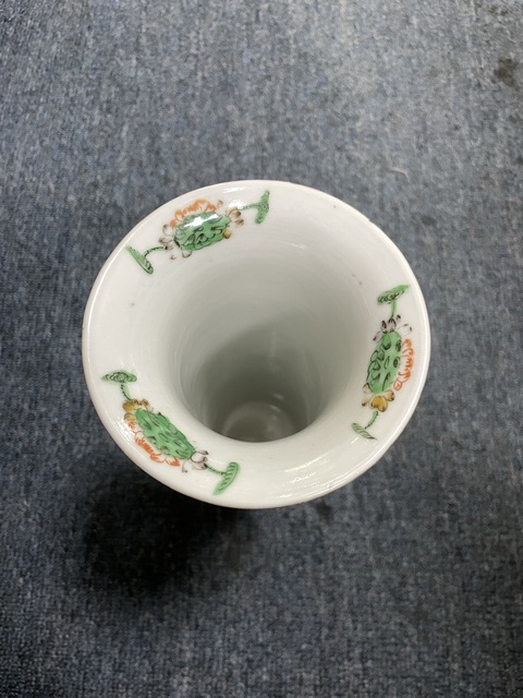 古玩陶瓷咸豐細路廣彩花觚拍賣，當前價格5888元