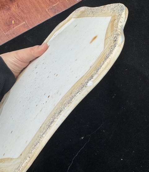 古玩陶瓷粉彩山水海棠型瓷板拍賣,當前價格5500元