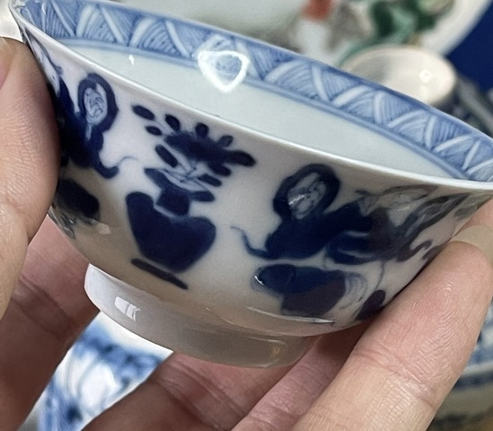 古玩陶瓷青花仕女人物圖茶碗拍賣,當前價格2000元