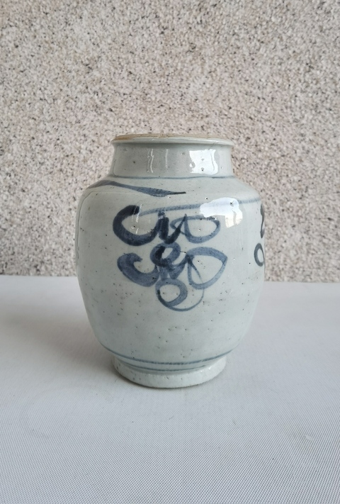 古玩陶瓷青花花卉紋福字罐拍賣，當前價格680元