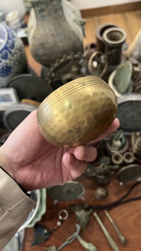 古玩雜項清末銅缽拍賣，當前價格199元