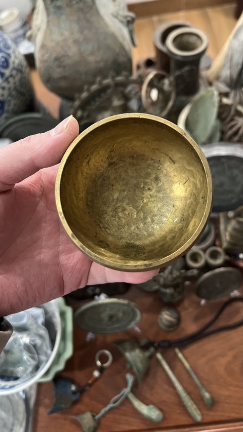 古玩雜項清末銅缽拍賣，當前價格199元