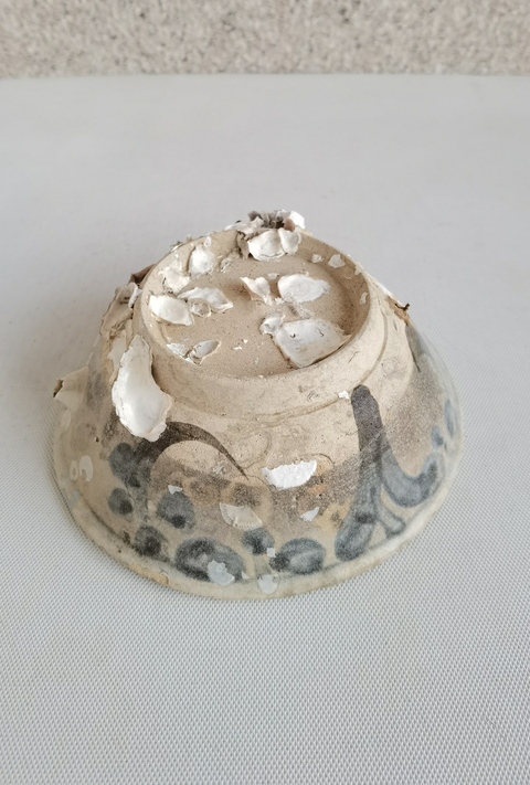 古玩陶瓷青花花卉紋茶碗拍賣,當(dāng)前價(jià)格350元