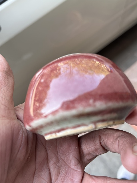 古玩陶瓷紅釉水盂拍賣，當前價格6800元
