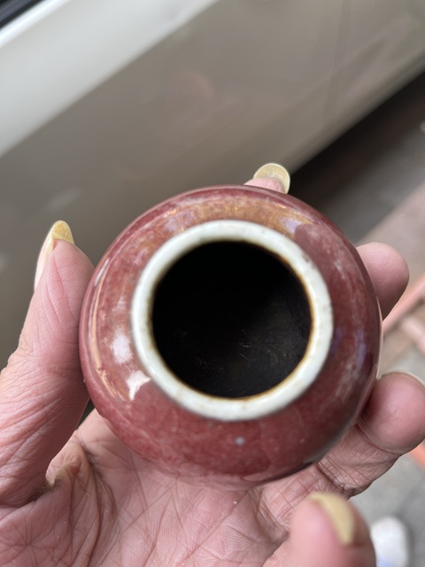 古玩陶瓷紅釉水盂拍賣，當前價格6800元