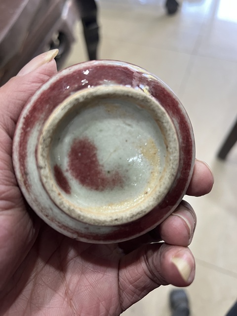 古玩陶瓷紅釉水盂拍賣，當前價格6800元