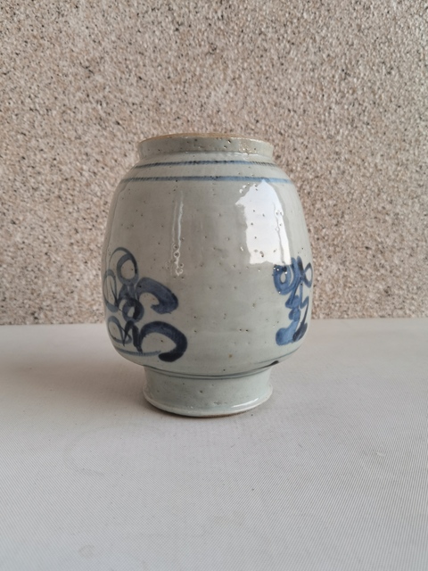 古玩陶瓷青花花卉紋福字罐拍賣，當前價格680元