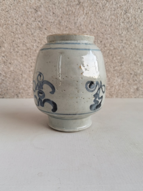 古玩陶瓷青花花卉紋福字罐拍賣，當前價格680元