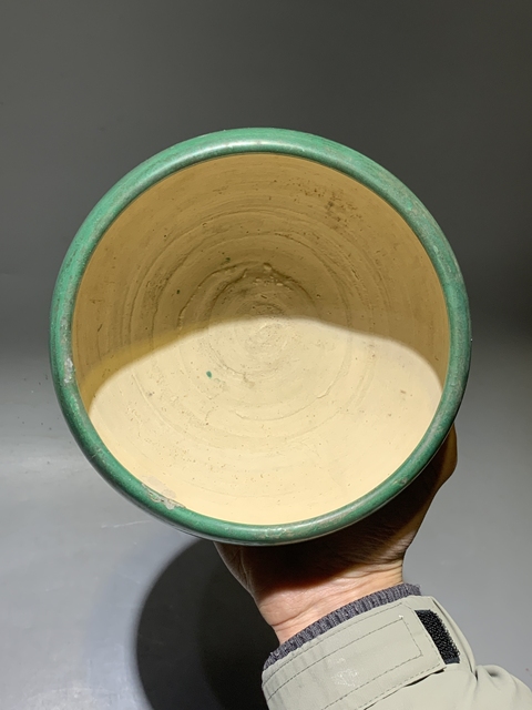 古玩陶瓷清代綠釉三足香爐拍賣，當前價格688元