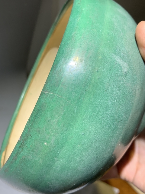 古玩陶瓷清代綠釉三足香爐拍賣，當前價格688元