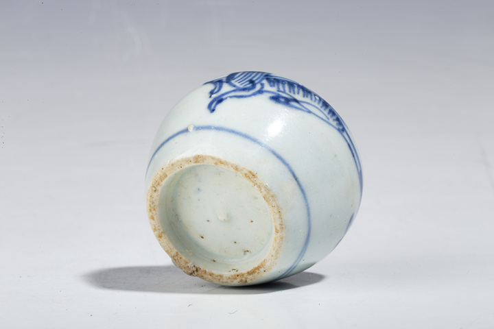 古玩陶瓷明晚·青花麒麟飛馬紋水盂拍賣,當前價格3800元