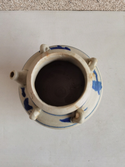 古玩陶瓷青花壽字四系壺拍賣,當前價格480元