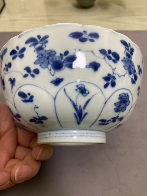 古玩陶瓷青花折枝花卉紋花口碗拍賣，當前價格2880元