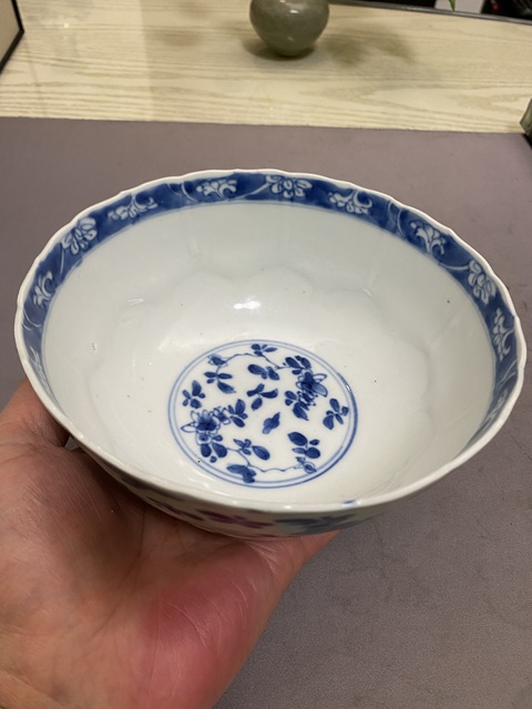古玩陶瓷青花折枝花卉紋花口碗拍賣，當前價格2880元