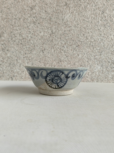 古玩陶瓷青花花卉紋碗拍賣，當前價格398元