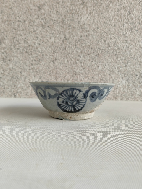 古玩陶瓷青花花卉紋碗拍賣，當前價格398元