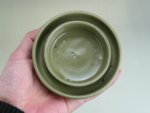古玩陶瓷明代·青釉盞托拍賣，當(dāng)前價(jià)格1600元