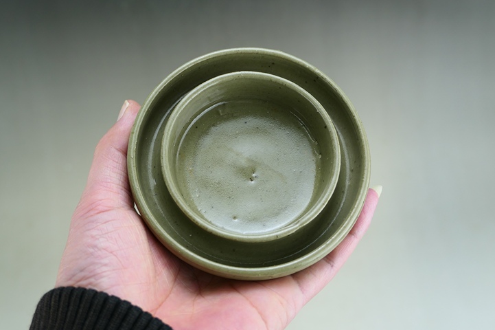 古玩陶瓷明代·青釉盞托拍賣，當(dāng)前價(jià)格1600元