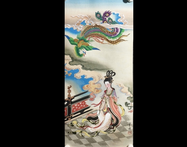 已故中央美院教授老美協(xié)會員黃均吹簫引鳳圖拍賣，當(dāng)前價格30000元
