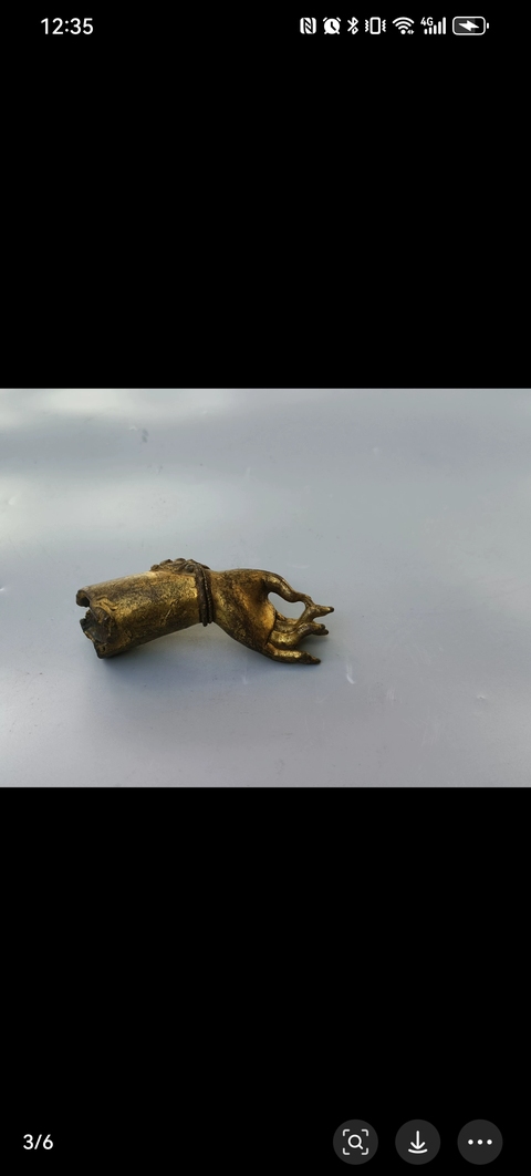 古玩銅器明代鎏金造像手臂拍賣，當前價格3500元