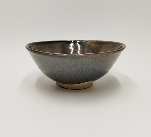 古玩陶瓷明代窯變黑釉碗拍賣,當前價格568元