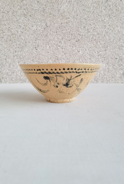 古玩陶瓷青花花卉紋斗笠碗拍賣,當前價格850元