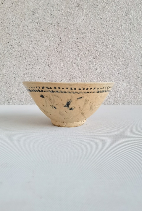 古玩陶瓷青花花卉紋斗笠碗拍賣,當前價格850元