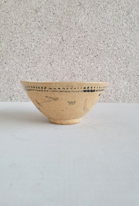 古玩陶瓷青花花卉紋斗笠碗拍賣,當前價格850元
