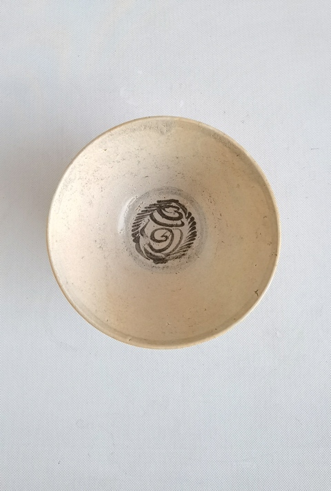 古玩陶瓷青花花卉紋斗笠碗拍賣,當前價格850元