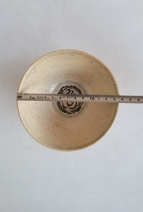 古玩陶瓷青花花卉紋斗笠碗拍賣,當前價格850元
