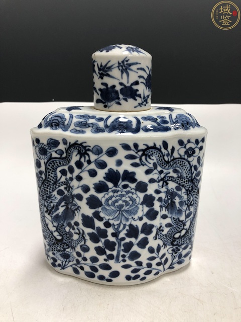 古玩陶瓷清中晚精品-雙龍大號花紋茶葉罐拍賣,當前價格5998元