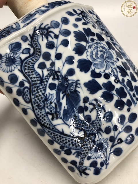 古玩陶瓷清中晚精品-雙龍大號花紋茶葉罐拍賣,當前價格5998元