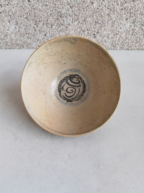 古玩陶瓷青花花卉紋斗笠碗拍賣,當前價格850元