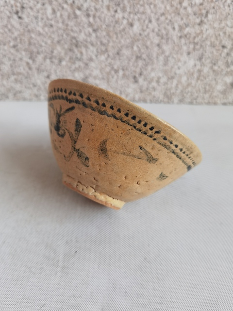 古玩陶瓷青花花卉紋斗笠碗拍賣,當前價格850元