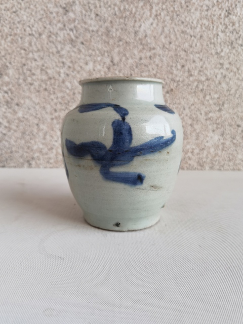古玩陶瓷青花壽字紋罐拍賣,當前價格350元