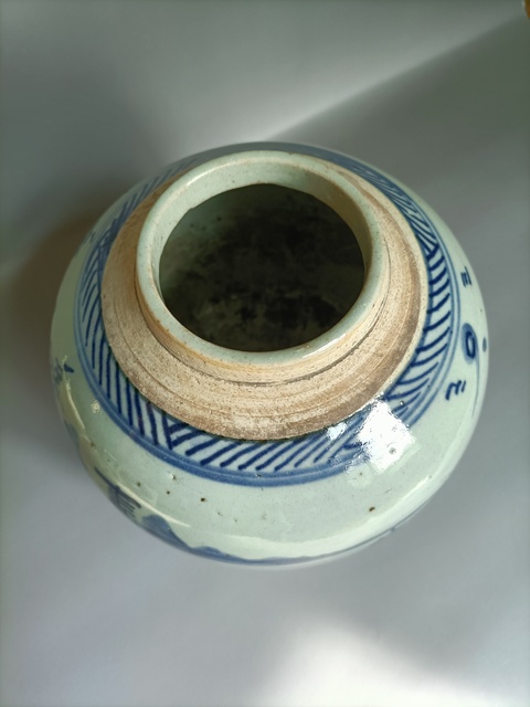 古玩陶瓷青花山水人物紋罐拍賣,當前價格988元