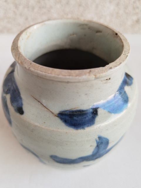 古玩陶瓷青花壽字紋罐拍賣,當前價格350元