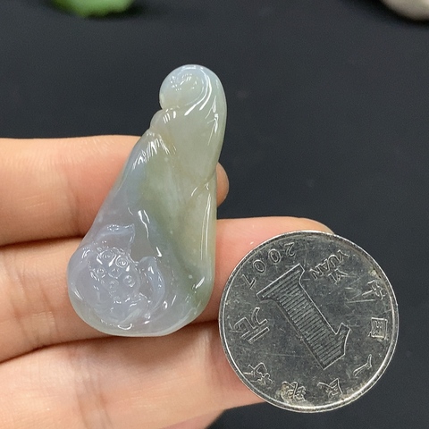 古玩玉器226天然翡翠蓮蓬掛件拍賣，當前價格360元