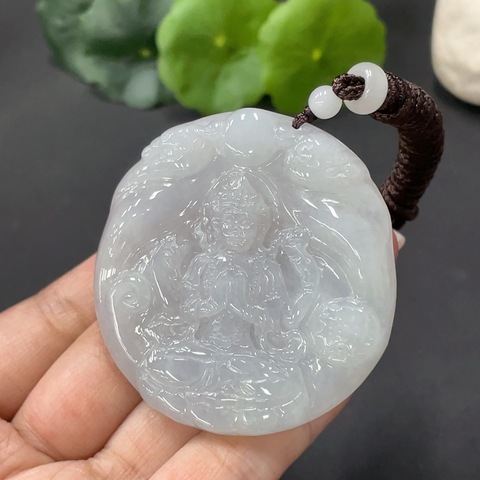 古玩玉器230天然翡翠度母題材掛件拍賣，當(dāng)前價格470元