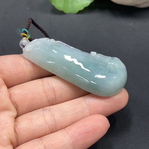 古玩玉器231天然翡翠悟道題材掛件總重35.692g拍賣，當前價格360元