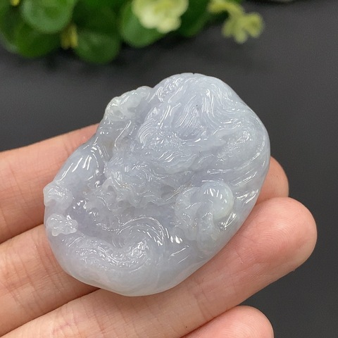 古玩玉器232天然翡翠龍紋掛件拍賣,當前價格270元