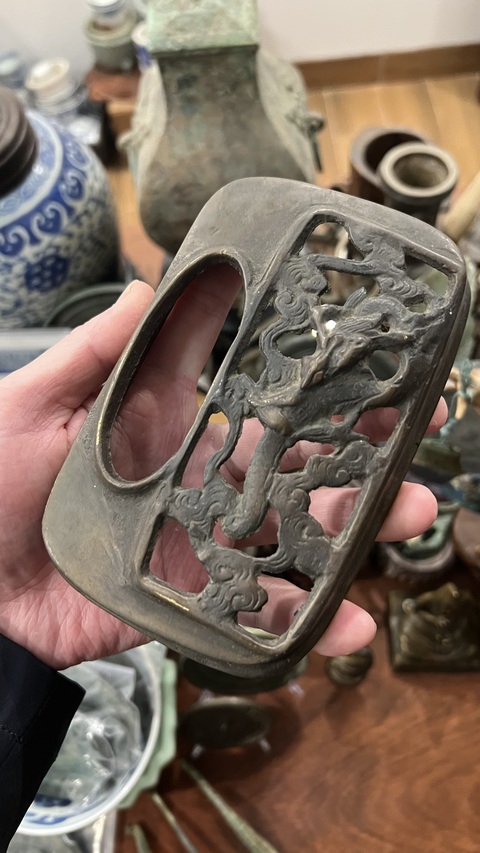 古玩雜項晚清大明宣德年制底款銅手爐拍賣，當前價格1555元