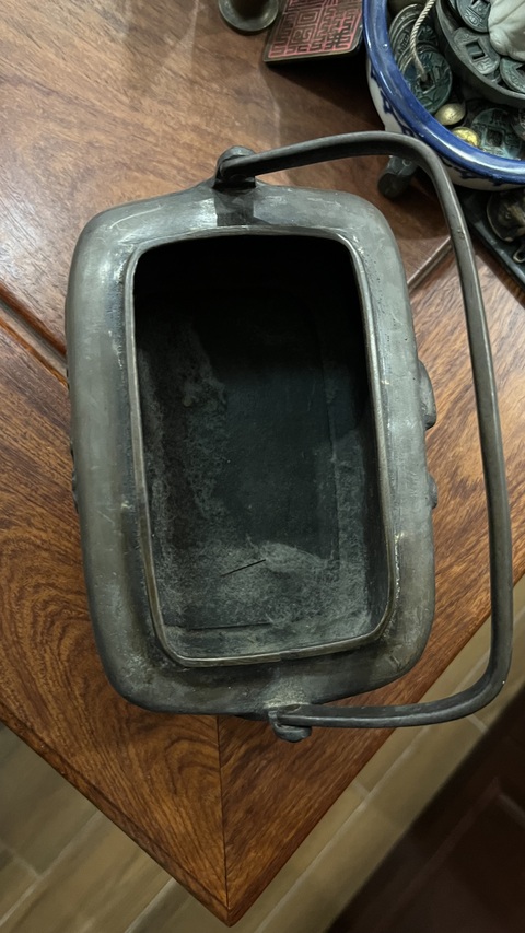 古玩雜項晚清大明宣德年制底款銅手爐拍賣，當前價格1555元