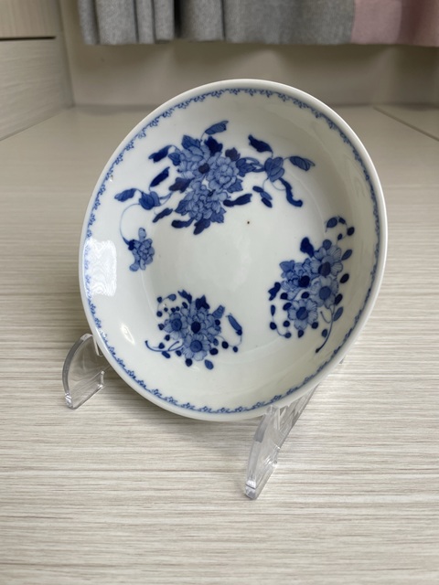 古玩陶瓷清光緒 官窯青花折枝花卉紋盤拍賣，當(dāng)前價格3300元