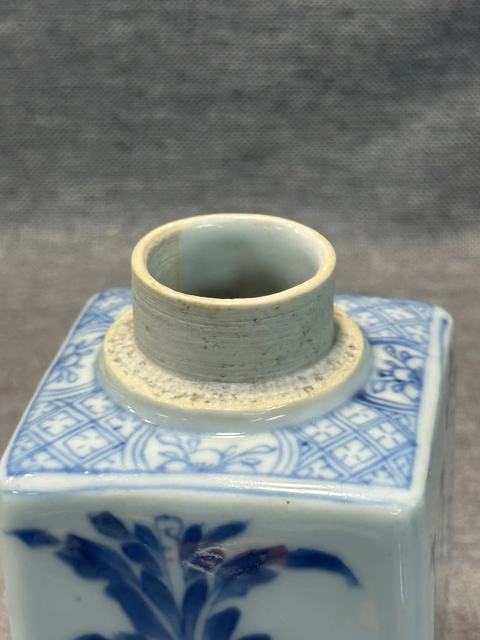 古玩陶瓷康熙青花西廂記四方茶葉罐拍賣,當前價格6888元