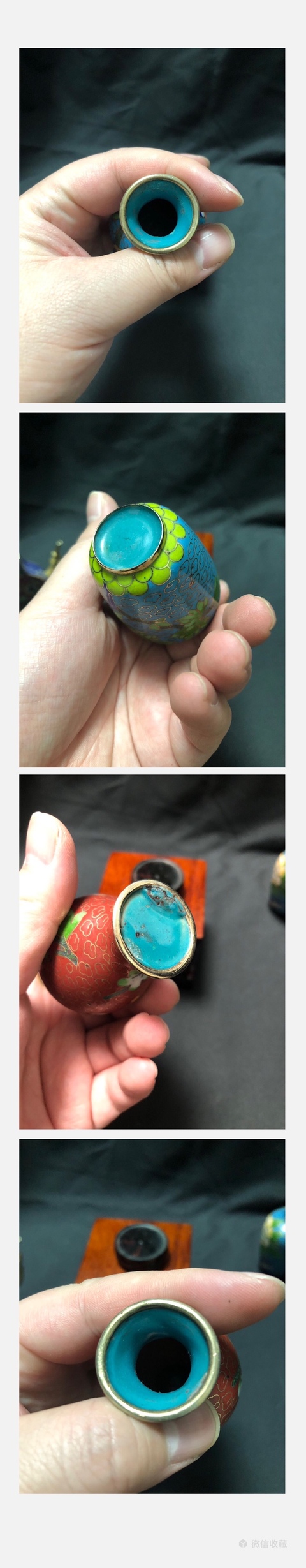 古玩陶瓷銅胎掐絲琺瑯花卉紋瓶拍賣，當前價格299元