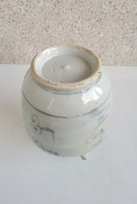 古玩陶瓷青花福字紋四系壺拍賣,當前價格398元