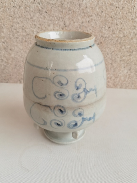 古玩陶瓷青花福字紋四系壺拍賣,當前價格398元